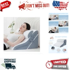 3PCS Bed Wedge Pillow for Sleeping, 20-In-1 Adjustable Memory Foam Wedge Pillow