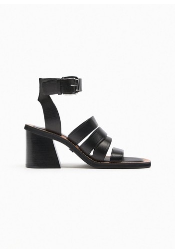 ZARA 100% LEATHER STRAPPY SANDALS US SIZE 9 NEW WITH TAG AND BOX - Picture 2 of 9
