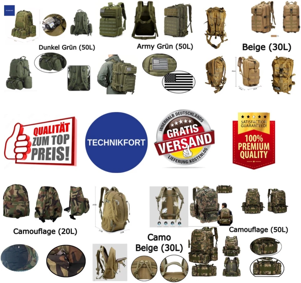 US ASSAULT PACK Militär BW Rucksack Molle Army Bundeswehr Kampfrucksack Tasche