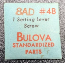 Genuine NOS Bulova Cal. 8AD Watch Setting Lever Screw Part# 48