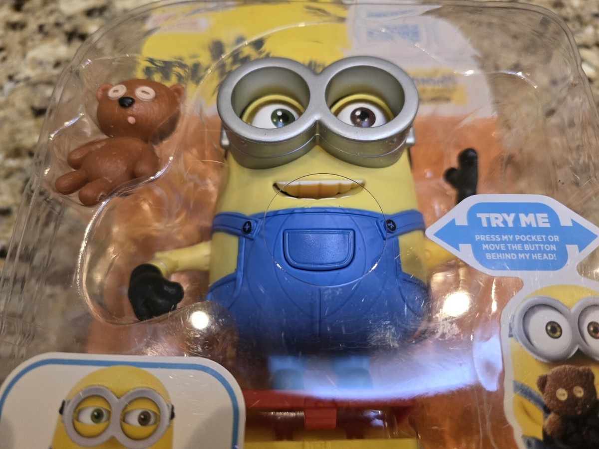 minions bob テディベア付き　並行輸入品　トーキングフィギュア Illumination MINION Figure Bob with Teddy bear moving eye