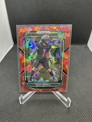 2023 NOAH SEWELL ROOKIE Prizm Draft Picks Red Cracked Ice #191 RC Chicago Bears