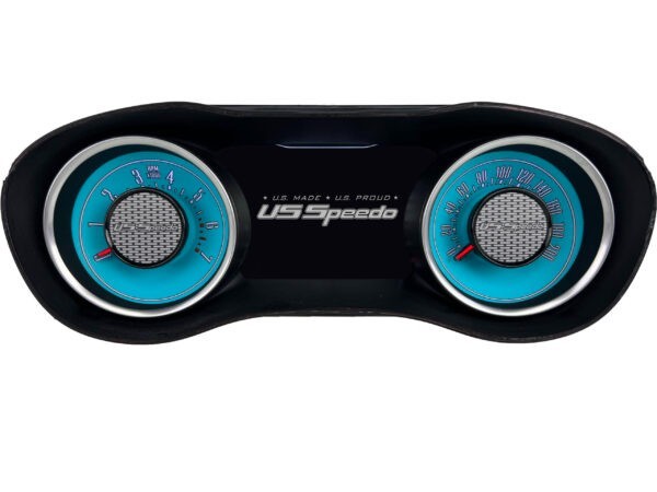 US Speedo Teal Dodge Challenger Gauge Face for Clusters 2015-2024 (Hellcat)