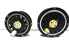PFLUEGER 1492 MEDALIST DIAMOLITE FLY REEL USA & 1494 USA FLY REEL W/ JAPAN FRAME