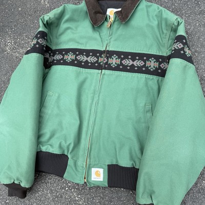 Vintage Green aztec southwestern indian carhartt santa fe jacket