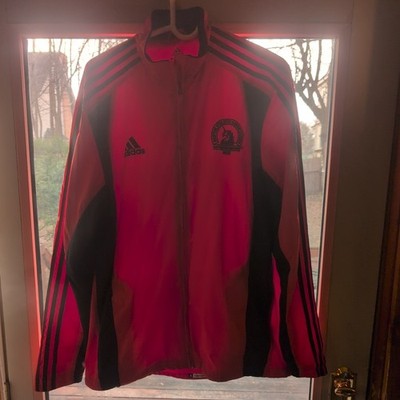 Adidas 2012 Boston Marathon 26.2 Track Jacket Mens Sz L Orange Black ClimaPROOF