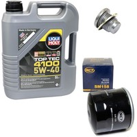 MotoröL Filter Set 5W-40 5 Liter + ÖLablassschraube FüR Dacia Mercedes Renault