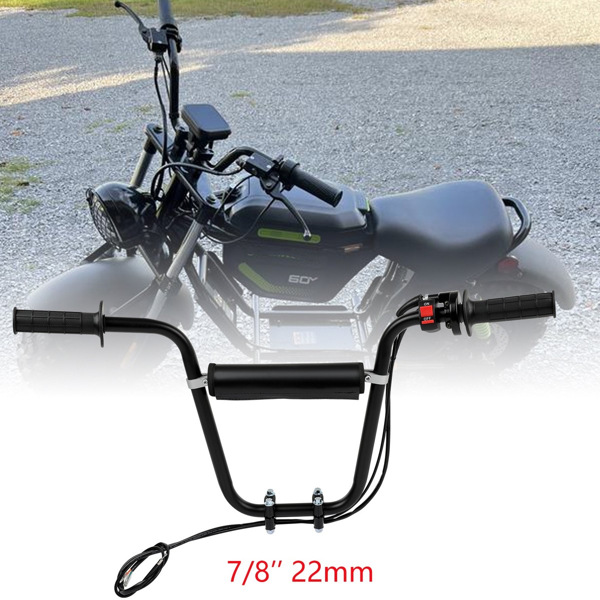 For Greenworks 60V STEALTH Mini Bike 7/8'' Handlebar w/ Throttle