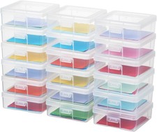Plastic Small Storage Containers with Lids for Organizing 18 Pack, Small