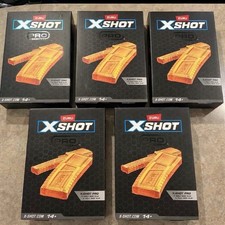 Zuru X-Shot X Shot Pro, 1 Half Clip And 1 Full Clip Clips Only LOT OF 5