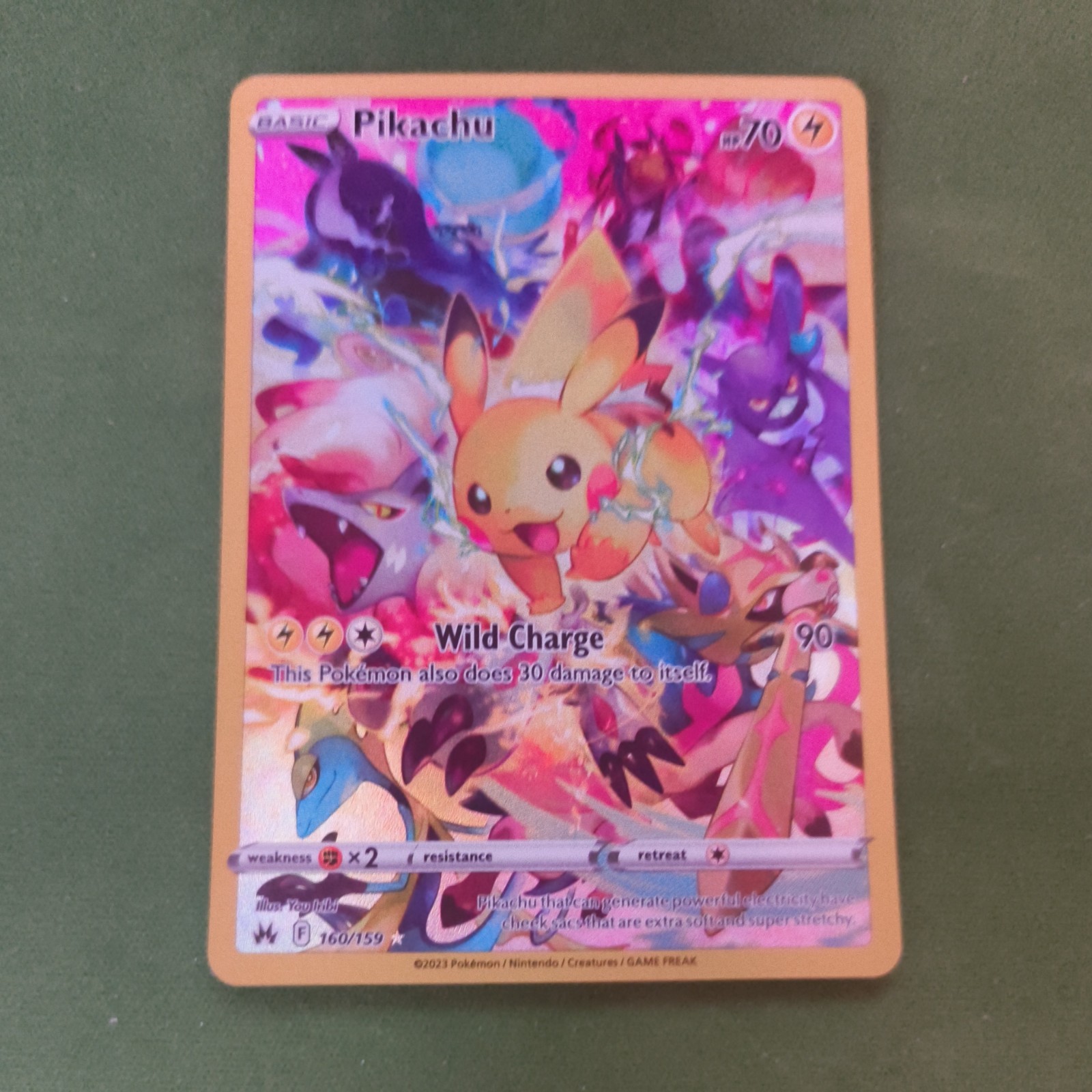 Pikachu Crown Zenith Secret Rare 160/159 English Near Mint