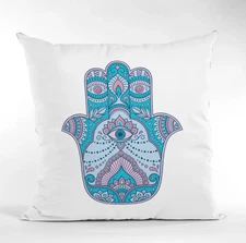 Bohemian Tribal Throw Pillow Cover Ethnic Hand Eye Design Boho Home Decor 16x16