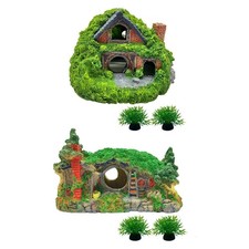 Aquarium Decor House Cave Fish Hideout Fish Tank Hut Ornament