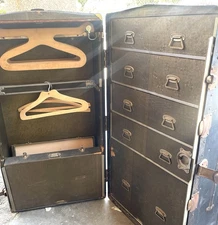 Wardrobe Trunk with Drawers & Hangers Travel Chest Luggage