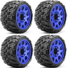 Powerhobby 1/8 SGT 3.8 King Cobra Belted Mounted Tires Blue (4) 17MM Low Profile