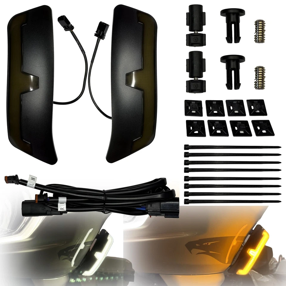 Adjustable Spoiler Windshield Deflectors with LED Lights for Harley 2023-2025... - Image 2 of 4