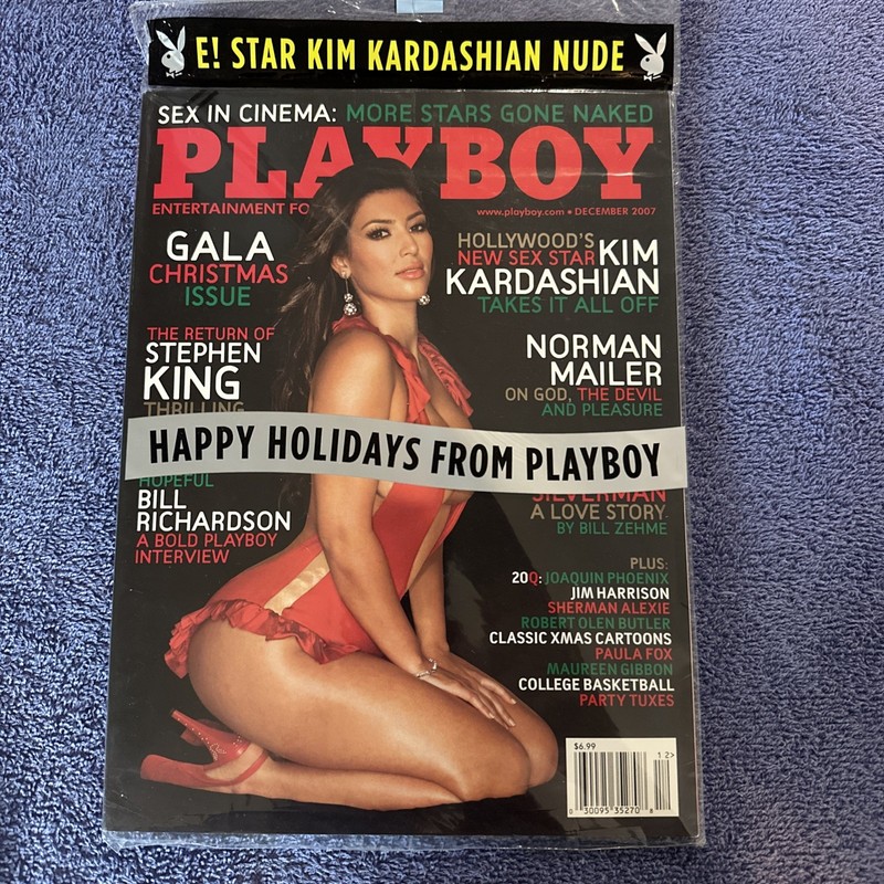 Playboy Magazine December 2007 Gala Christmas Issue Kim Kardashian Stephen King