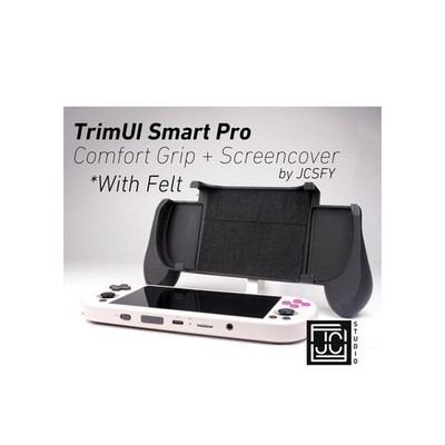 TrimUI Smart Pro Grip Felt Lined Ergonomic 2in1 Screen Cover Grip