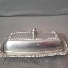 Vintage Silver Plated Covered Butter Dish