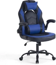 Sweetcrispy Ergonomic Gaming Desk Chair - Computer Video with Black Blue 