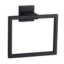 BEIGEEWY Stainless Steel Towel Ring   Wall Mount, Black, Heavy Duty