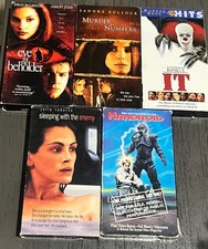 Horror Thriller VHS Lot Stephen King IT Mandroid Sleeping With The Enemy & more