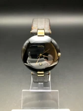 [N MINT] RADO 129.4075.4N Mens Watch Black Dial Date Quartz Japan