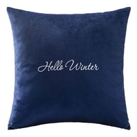 Dekorativer Kissenbezug 43X43 Cm Aus Weichem Samtstoff Mit Gestickter Aufschrift