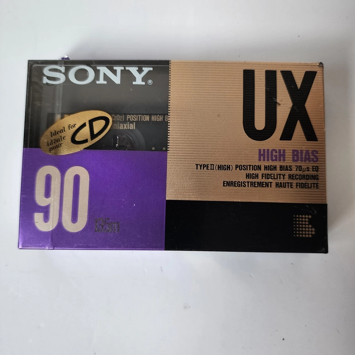 2 Cassettes Audio Sony UX-S 90, Chrome Super Type II, Hight Bias, Neuves Sous Blister