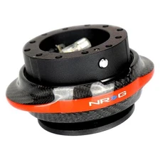 NRG Innovations 2.2 Gen Black Quick Release w Shiny Red Carbon Fiber Oval Ring