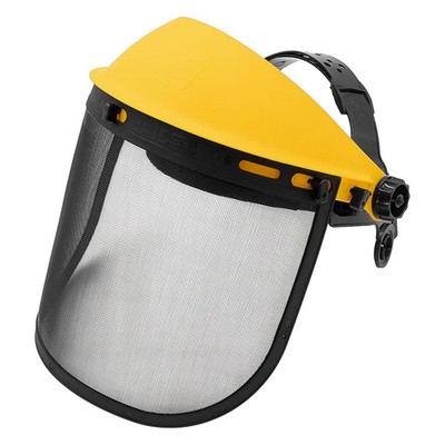 Zenport FS825 Face Shield with Adjustable Mesh Visor, Black/Yellow
