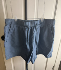 Women  s Blue Pull-on Shorts Blue XL Pockets Lightweight Stretch
