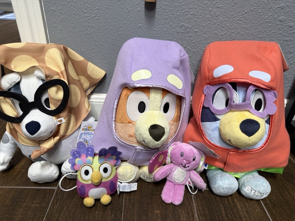 Bluey Build A Bear Set of Three with Tags Excellent Condition