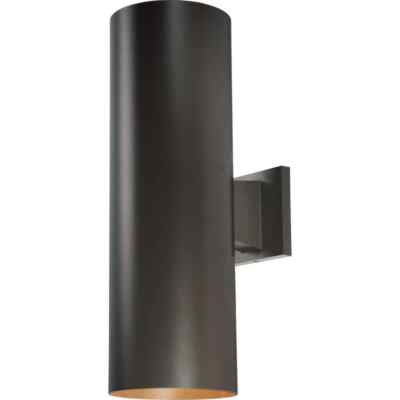 Volume Lighting 2-Light Antique Bronze LED Outdoor/Indoor Wall Cylinder Light