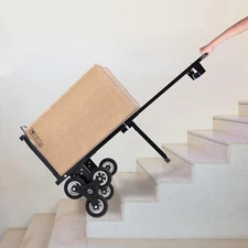 460lbs Portable Stair Climbing Cart Folding Trolley Stairs Climber Hand Truck 