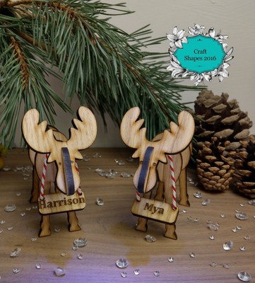 Personalised Reindeer Place Setting Names Christmas Table Names