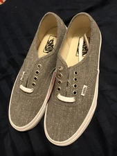 NWT Vans Authentic Canvas Sneakers Gray Men's 8