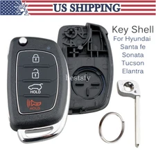 For 2015 2016 2017 2018 2019 Hyundai Sonata Flip Key Fob Shell Case Replacement