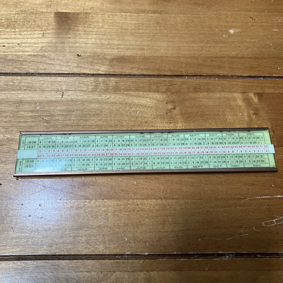 Vintage 1936 To 1939 Sliding Calendar Week Calculating Slide Rule Type Tool  | eBay