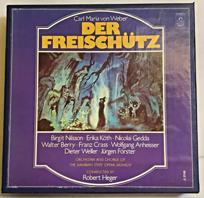 7-1/2ips Weber  Der Freischutz  Robert Heger  2-Reel Tape Set