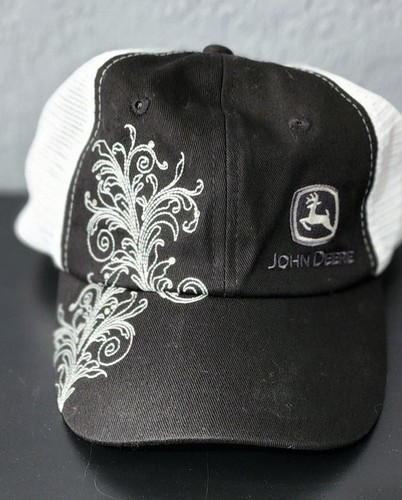 John Deere Authentic Licensed Black Mesh Hat/Cap - Picture 2 of 7