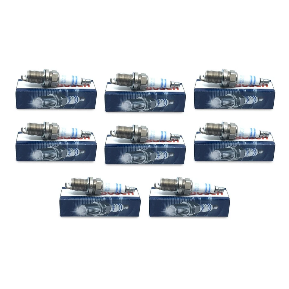 Bosch Super Set of 8 Spark Plugs For Mercedes W202 W215 C43 AMG CL500 CLK430 - Image 2 of 4