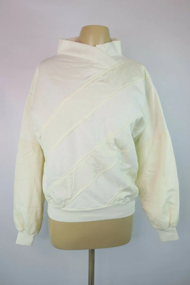 De Colección Años 80 PUMA Marfil Sin usar, en caja, Cortavientos Pista Para Hombres Chaqueta Sudadera Talla M Foto 3 de 4