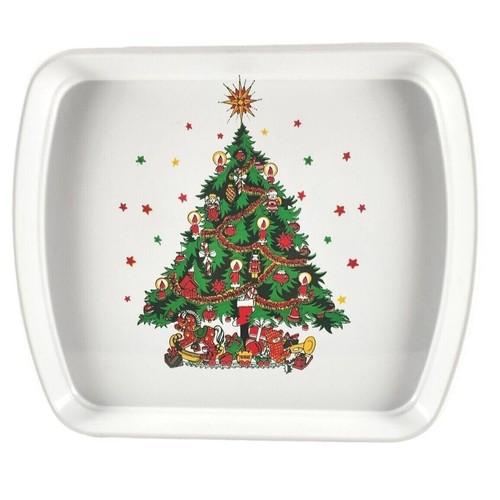 Plastic christmas gift platters and plates