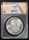 1881-O MORGAN SILVER DOLLAR . ANACS CERTIFIED MS62. NEARLY PROOF-LIKE.