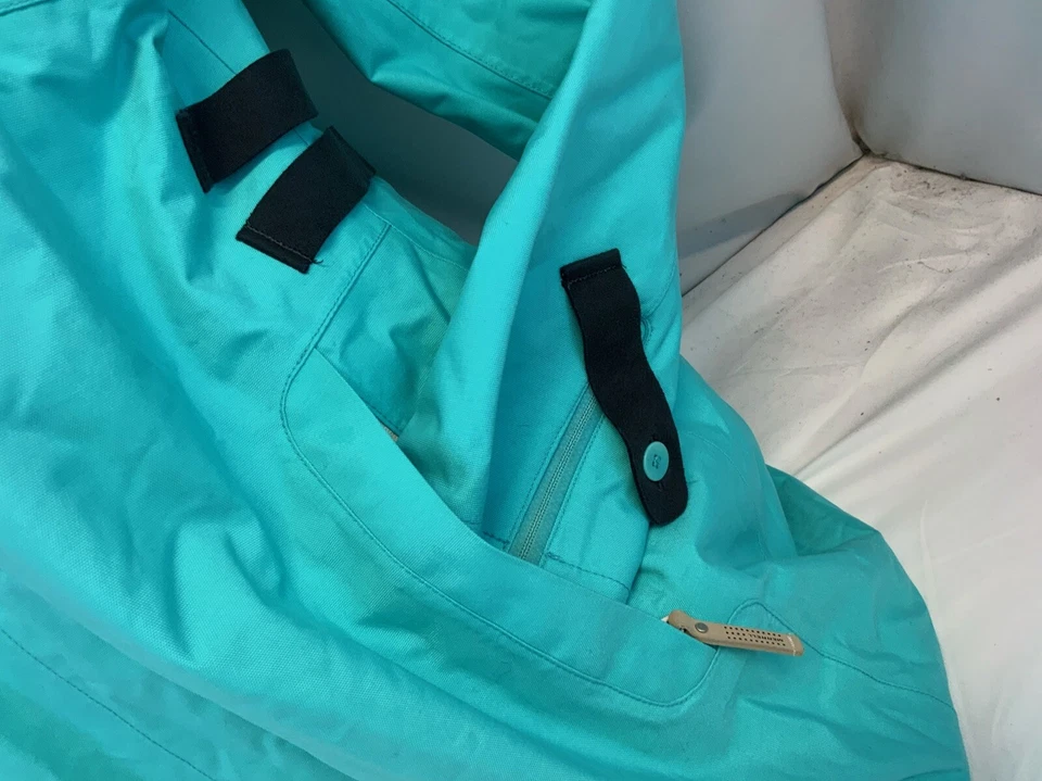 Merrell Long Jacket L Women Bright Blue Nylon Snaps Full Zip Lined YGI I1-172 - Image 4 of 4