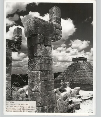 CHICHEN-ITZA Mayan Pyramids MEXICO Tulum The Temple of Warriors 1970 Press Photo