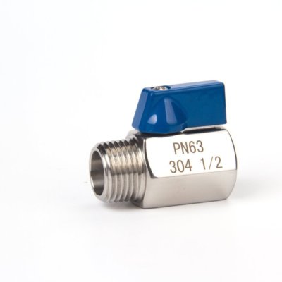 1/2'' NPT, Stainless Steel 304 Mini Ball Valve Female X Male Brewing Ball Valve