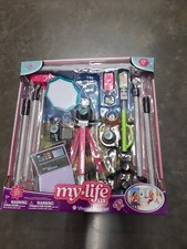 My Life As Vlogger 20 Piece Gray Teal Accessories Play Set for 18" Doll NEW