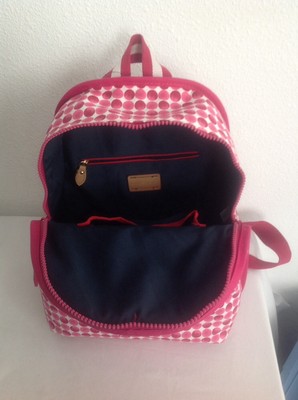 Tommy Hilfiger Pink Polka Dot Backpack Bag Purse TOMMY HILFIGER POLKA DOT BASIC CANVAS FUCHSIA TONAL BACKPACK  main image 4
